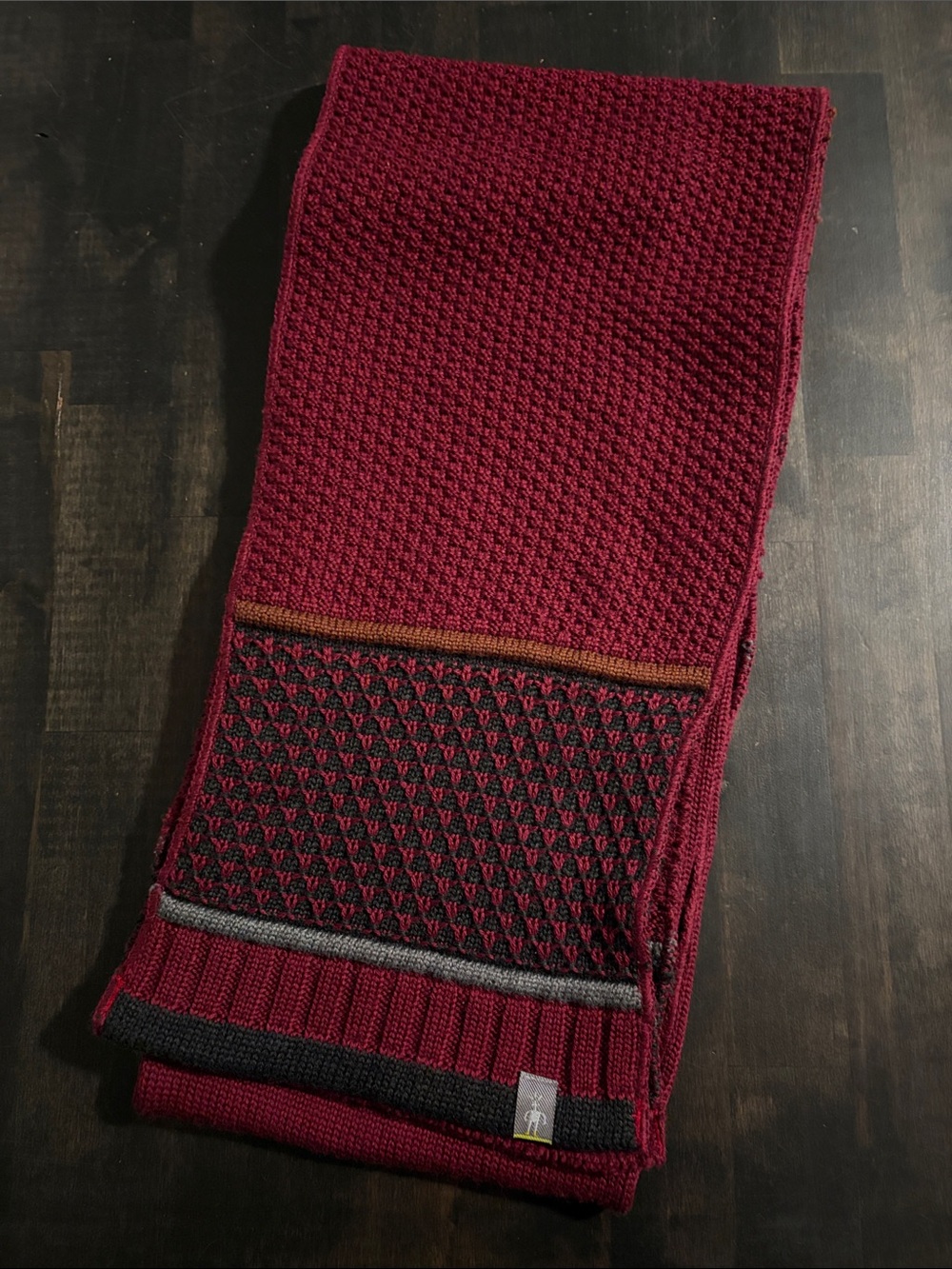 Smartwool Wine Mixed Knit Scarf
